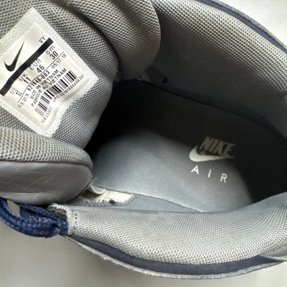 Nike Air More Uptempo 96 Mens Cool Grey Midnight Navy 921948-003 Size 12
